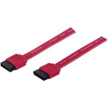 Manhattan Hard drives Cable [1x SATA socket 7-pin - 1x SATA socket 7-pin] 0.50 m Red