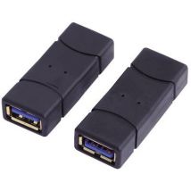 LogiLink USB 3.2 1st Gen (USB 3.0) Adapter [1x USB 3.2 1st Gen port A (USB 3.0) - 1x USB 3.2 1st Gen port A (USB 3.0)] AU0026 gold plated connectors
