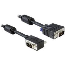 Delock VGA Cable VGA 15-pin plug, VGA 15-pin plug 2.00 m Black 83173 screwable VGA cable