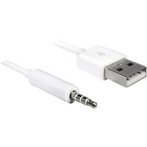 Delock Apple iPad/iPhone/iPod Cable [1x USB 2.0 connector A - 1x Jack plug 3.5 mm] 1.00 m White