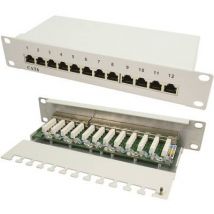 LogiLink NP0041 12 ports Network patch panel 254 mm (10) CAT 6 1 U