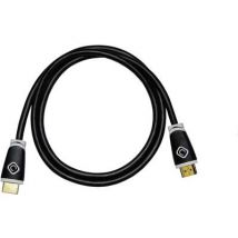 Oehlbach HDMI Cable HDMI-A plug, HDMI-A plug 2.50 m Black 128 Audio Return Channel, gold plated connectors, Ultra HD (4k) HDMI HDMI cable