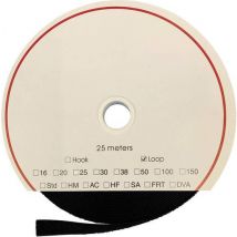 FASTECH® T0203099990125 Klettband zum Aufnähen Flauschteil (L x B) 25000 mm x 30 mm Schwarz 25 m