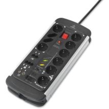 Renkforce 1015A-CMB-SXMS Master/Slave-Steckdosenleiste 10fach Schwarz, Aluminium Schutzkontakt 1 St