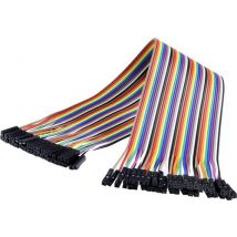 Renkforce JKFF403 Jumper-Kabel Arduino, Banana Pi, Raspberry Pi® [40x Drahtbrücken-Buchse - 40x Dra