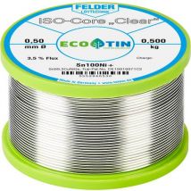 Felder ISO-Core  Clear  Sn100Ni+ Lötzinn Spule Sn99,25Cu0,7Ni0,05 0.500 kg 0.5 mm