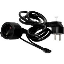 Easyout EO-780780 Strom Verlängerungskabel 16 A Schwarz 2.00 m H05VV-F 3G 1,5 mm²