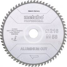 Metabo ALUMINIUM CUT PROFESSIONAL 628447000 Kreissägeblatt 254 x 30 x 2 mm Zähneanzahl: 72 1 St.