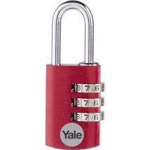 YALE YE3CB/20/121/1/CO Vorhängeschloss 20 mm Rot Zahlenschloss