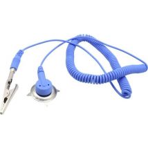 Quadrios ESD-Erdungskabel 1.80 m Klemme, Druckknopf 10 mm, Stecker, Krokodilklemme