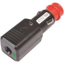 ProCar Universalstecker NG 15A LED mit Zugentlastung mit Sicherung, 12-24 Volt Belastbarkeit Strom