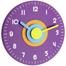 TFA Dostmann 60.3015.11 Quarz Wanduhr 230 mm x 40 mm Lila Leisegang-Uhrwerk
