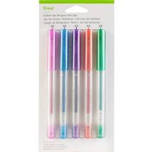 Cricut Explore/Maker Medium Point Gel 5-Pack Glitter Brights Stiftset Glitzereffekt, Rot, Grün, Ros