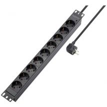 Sygonix SY-5799004 Steckdosenleiste 19 Zoll 9fach Schwarz Schutzkontakt 1 St.