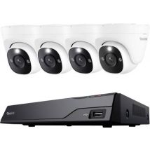 Reolink NVS8-12MD4 LAN IP-Überwachungskamera-Set 8-Kanal mit 4 Kameras 4512 x 2512 Pixel
