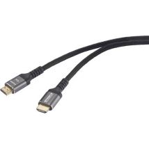 SpeaKa Professional HDMI Anschlusskabel HDMI-A Stecker 5.00 m Schwarz SP-13125616 4K UHD HDMI-Kabel