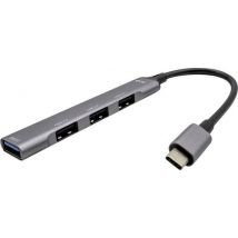 I-tec C31HUBMETALMINI4 USB-Hub 4 Port USB-A USB 3.1 Gen1 5 GBit/s USB-C Metal HUB 4 Port pass