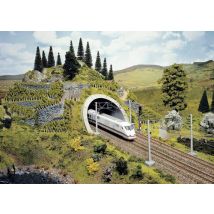 NOCH 58040 PROFI plus H0 Tunnel-Portal 2gleisig Hartschaum-Fertigmodell, Bemalt