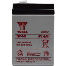 Yuasa NP4-6 NP4-6 Bleiakku 6 V 4 Ah Blei-Vlies (AGM) (B x H x T) 70 x 106 x 47 mm Flachstecker 4.8