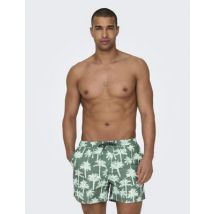 ONLY & SONS Printed Swim shorts - XXL - Green Mix, Green Mix