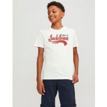 JACK & JONES JUNIOR Organic Cotton T-Shirt (8-16 Yrs) - 10y - White Mix, White Mix