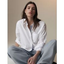 Womens Per Una Chemise 100 % coton coupe longue et décontractée - Soft White, Soft White