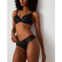 Rosie Lace Wired Full Cup Bra With Silk A-E - 34A - Black, Black