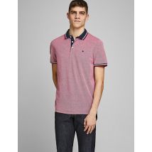 JACK & JONES Slim Fit Pure Cotton Tipped Polo Shirt - XL - Red, Red