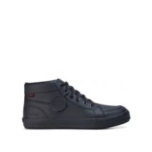 Kickers Leather Lace Up High Top Shoes - 10 - Black, Black