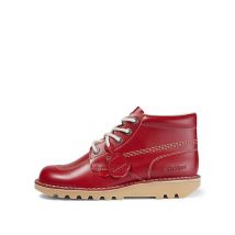 Kickers Leather Casual Boots - 11STD - Red, Red
