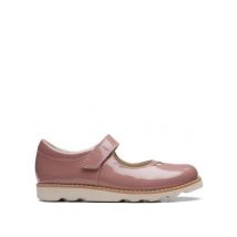 CLARKS Kids' Leather Riptape Mary Jane Shoes (7 Small - 12½ Small) - 8 SG - Pink, Pink