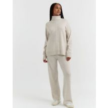 Chinti & Parker Wool Rich with Cashmere Roll Neck Relaxed Jumper - Oatmeal, Oatmeal