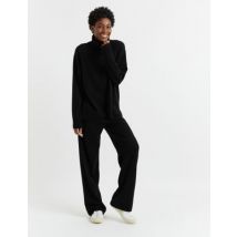 Chinti & Parker Wool Rich with Cashmere Roll Neck Relaxed Jumper - Black, Black