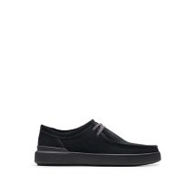 CLARKS Suede Flat Shoes - 8 - Black, Black