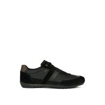 Geox Leather & Suede Lace Up Trainers - 7 - Black, Black