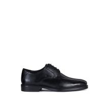 Geox Wide Fit Leather Oxford Shoes - 7 - Black, Black