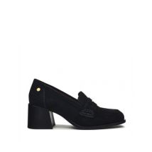 Radley Thistle Suede Block Heel Loafers - 5 - Black, Black