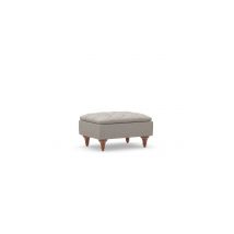 Highland Button Footstool silver