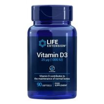 Life Extension Vitamina D3 25 mcg 1000 UI 90 capsule molli