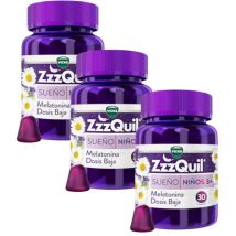 ZzzQuil Sueño Melatonina para Dormir Niños +3 Años 3x30 Gummies