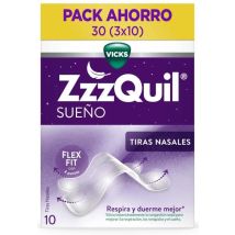 ZzzQuil Sueño Tiras Nasales Respira y Duerme Mejor 3x10 uds