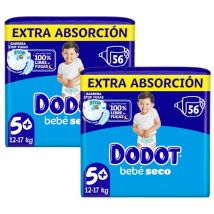 Dodot Dry Baby Diapers T5+ (12-17 Kg) 2x56 units