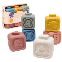 Cubos de borracha empilháveis Miniland, 6 unidades