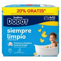 Dodot Siempre Limpio Toallitas 4x52 uds