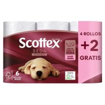 Scottex Seda Acolchado Papel Higiénico 6 Rollos