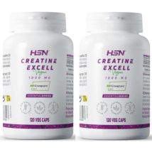 HSN Creatina Excell 1000mg (100% Creapure) 2x120 Cápsulas Vegan