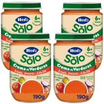 Hero Solo Tarrito Crema Verduras con Tomate, Pimiento y Cebolla +6m 4x190 gr