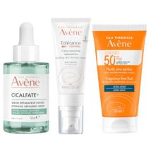 Avène Cicalfate+ Sérum 30 ml + Creme Tolerância 40 ml + Protetor Solar Sem Perfume FPS50+ 50 ml