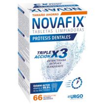 Novafix Comprimidos de Limpeza Tripla Ação 66 Comprimidos