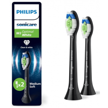 Escova de dentes elétrica de substituição Philips Sonicare HX6062/88, branca e preta, 2 unidades